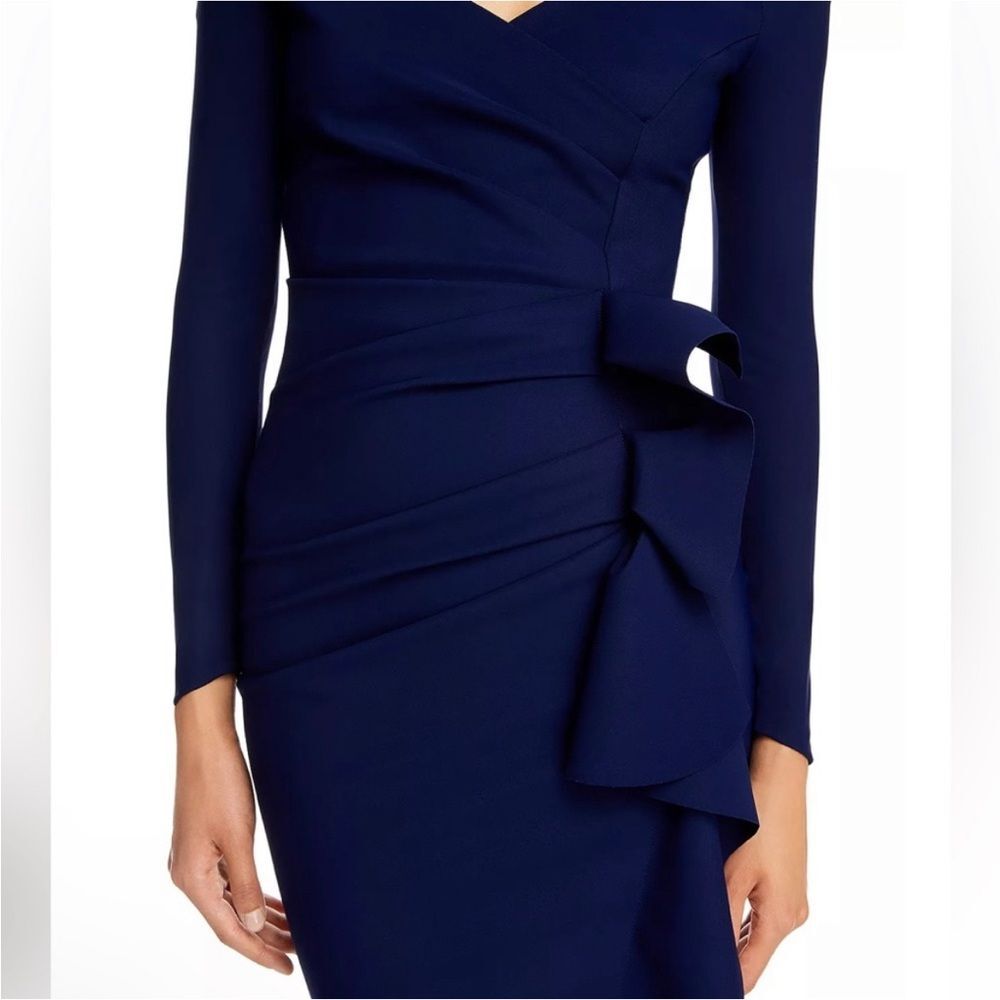 Chiara Boni La Petite Robe Silveria Off-the-Shoulder Dress Navy, NWT, Size 6 - Picture 7 of 12